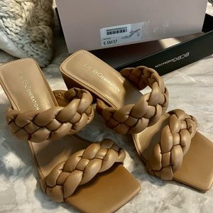 bcbgeneration braided strap sandals, 6.5